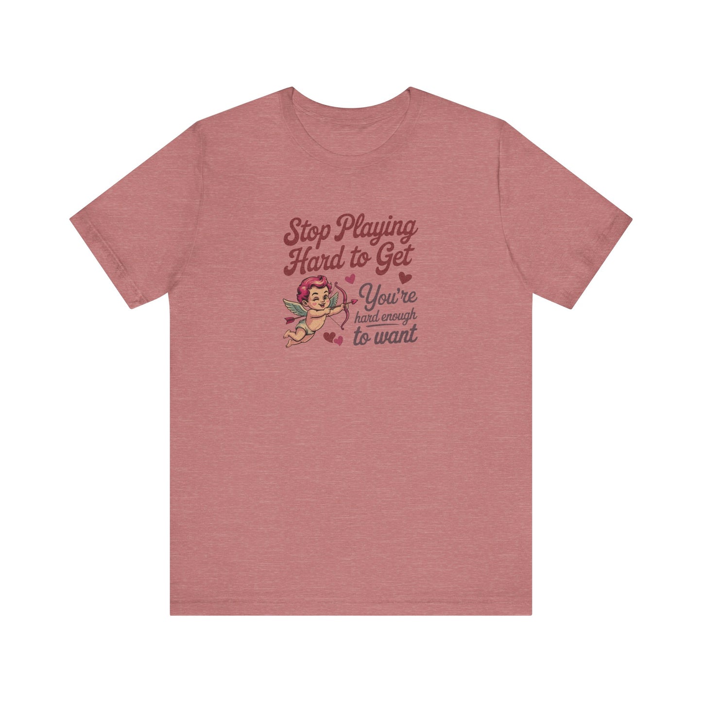 Stop Playing Hard to Get — Retro Cupid Tee (Light)