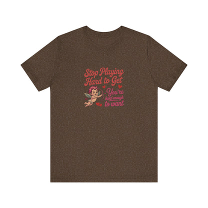 Stop Playing Hard to Get — Retro Cupid Tee (Dark)