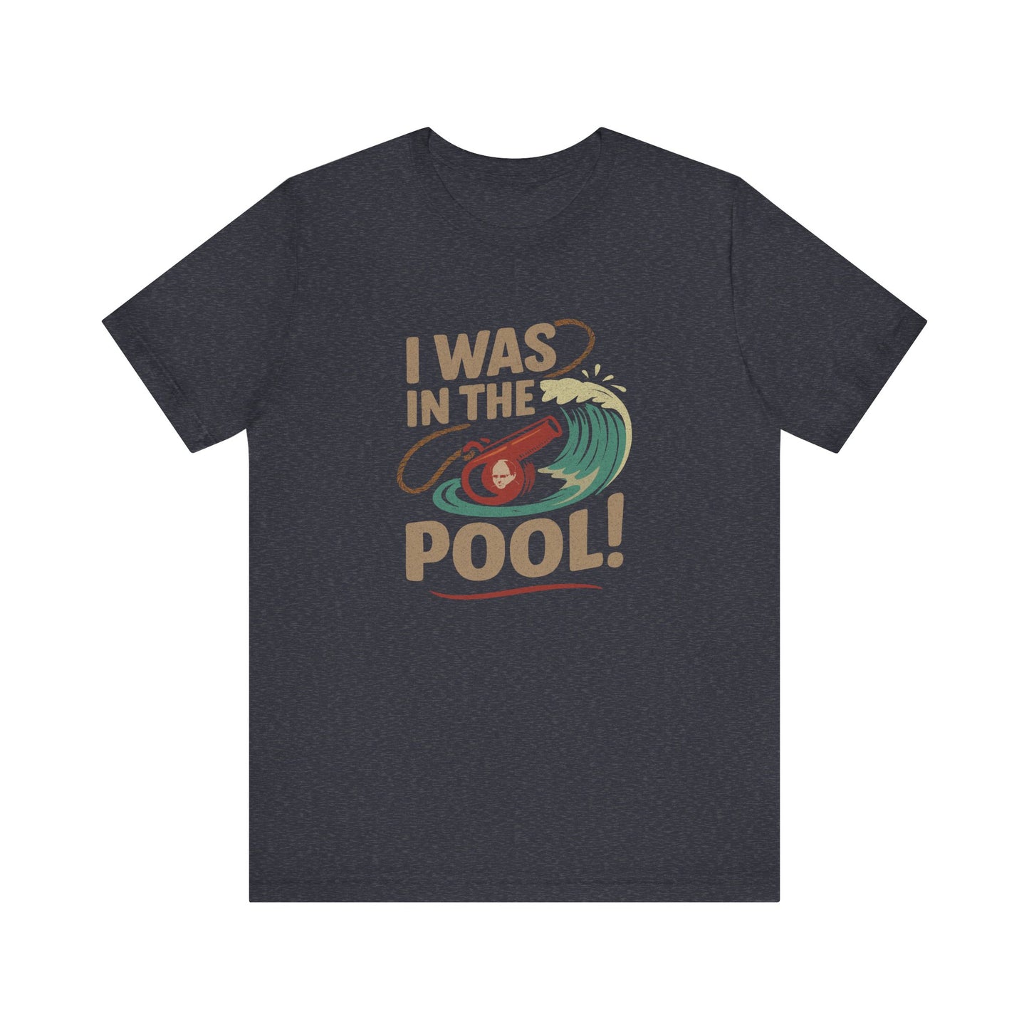 I Was in the Pool! — George Costanza Shrinkage Retro Tee (Dark)