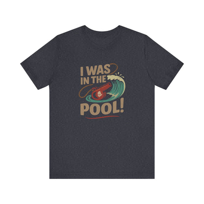 I Was in the Pool! — George Costanza Shrinkage Retro Tee (Dark)