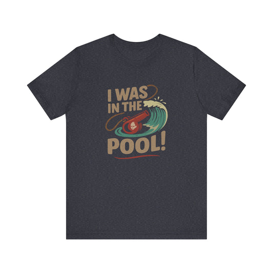 I Was in the Pool! — George Costanza Shrinkage Retro Tee (Dark)
