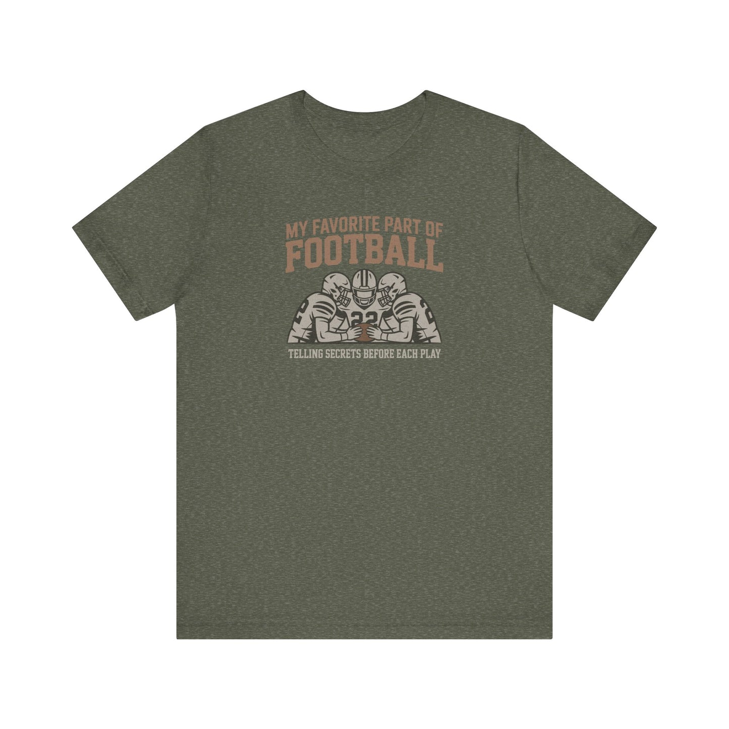 My Favorite Part of Football (Telling Secrets Before Each Play) – Retro Tee (Dark)