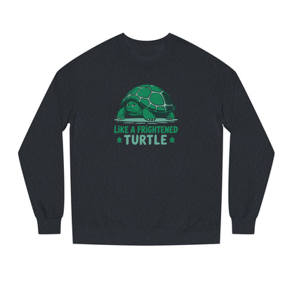 Like a Frightened Turtle — George Costanza Shrinkage Retro Sweatshirt (Dark)