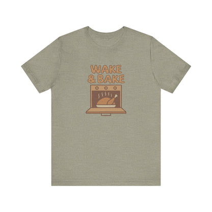 Wake & Bake — Retro Thanksgiving Turkey Tee (Light)