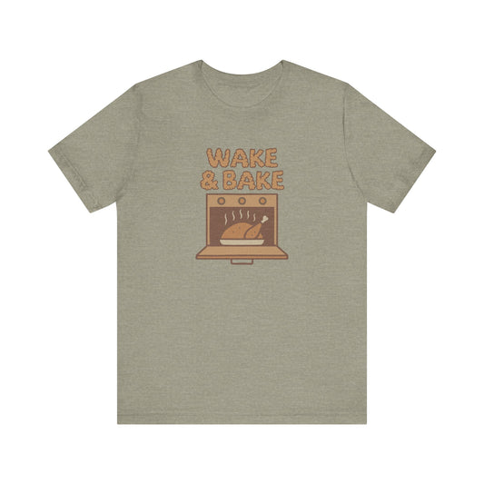 Wake & Bake — Retro Thanksgiving Turkey Tee (Light)