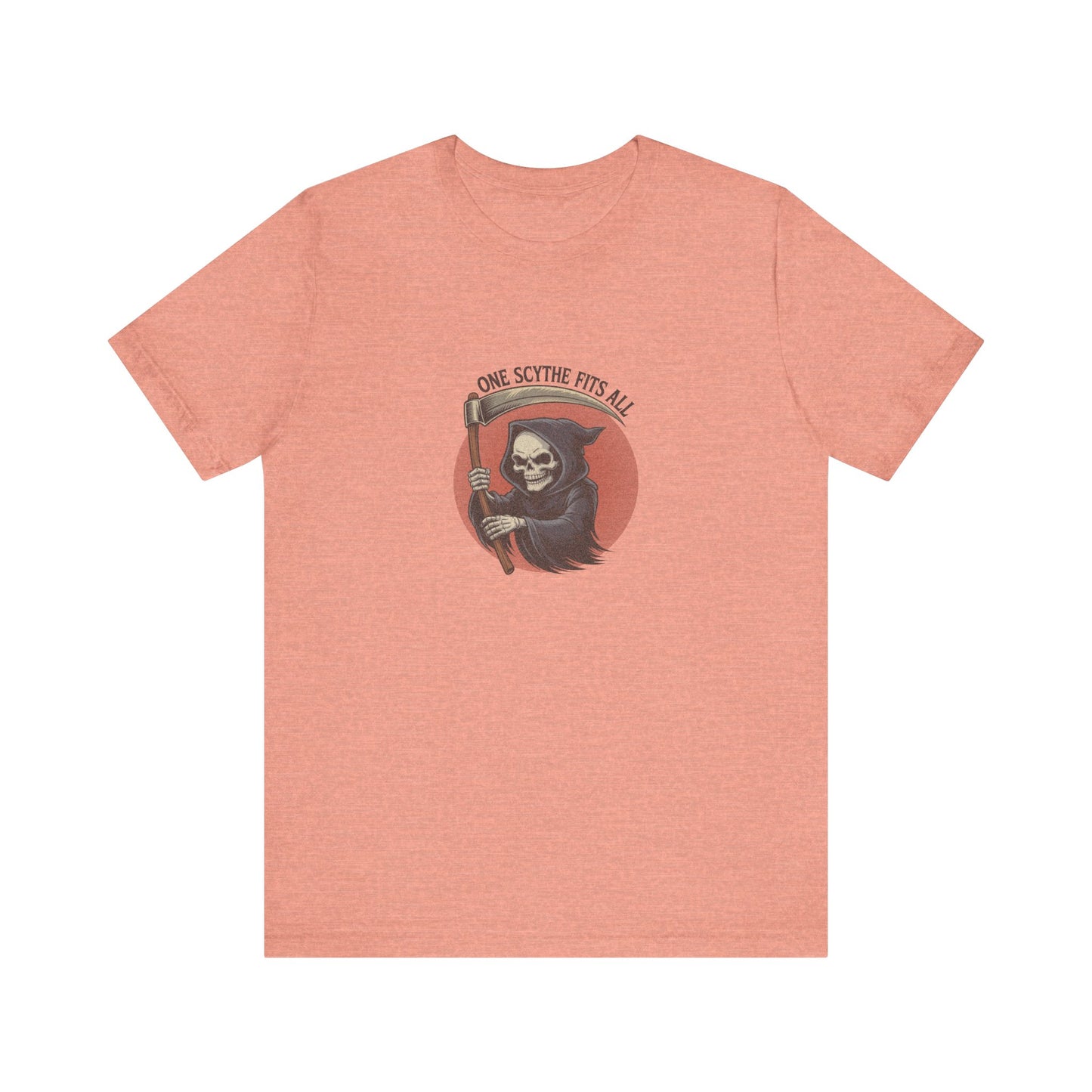 One Scythe Fits All — Grim Reaper Retro Tee (Light)