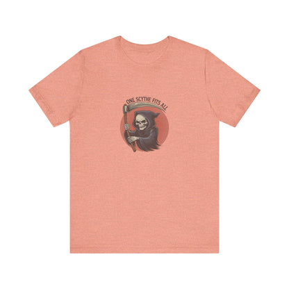 One Scythe Fits All — Grim Reaper Retro Tee (Light)