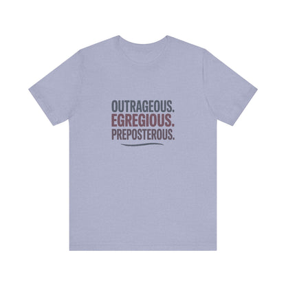Outrageous Egregious Preposterous — Seinfeld Retro Tee (Light)
