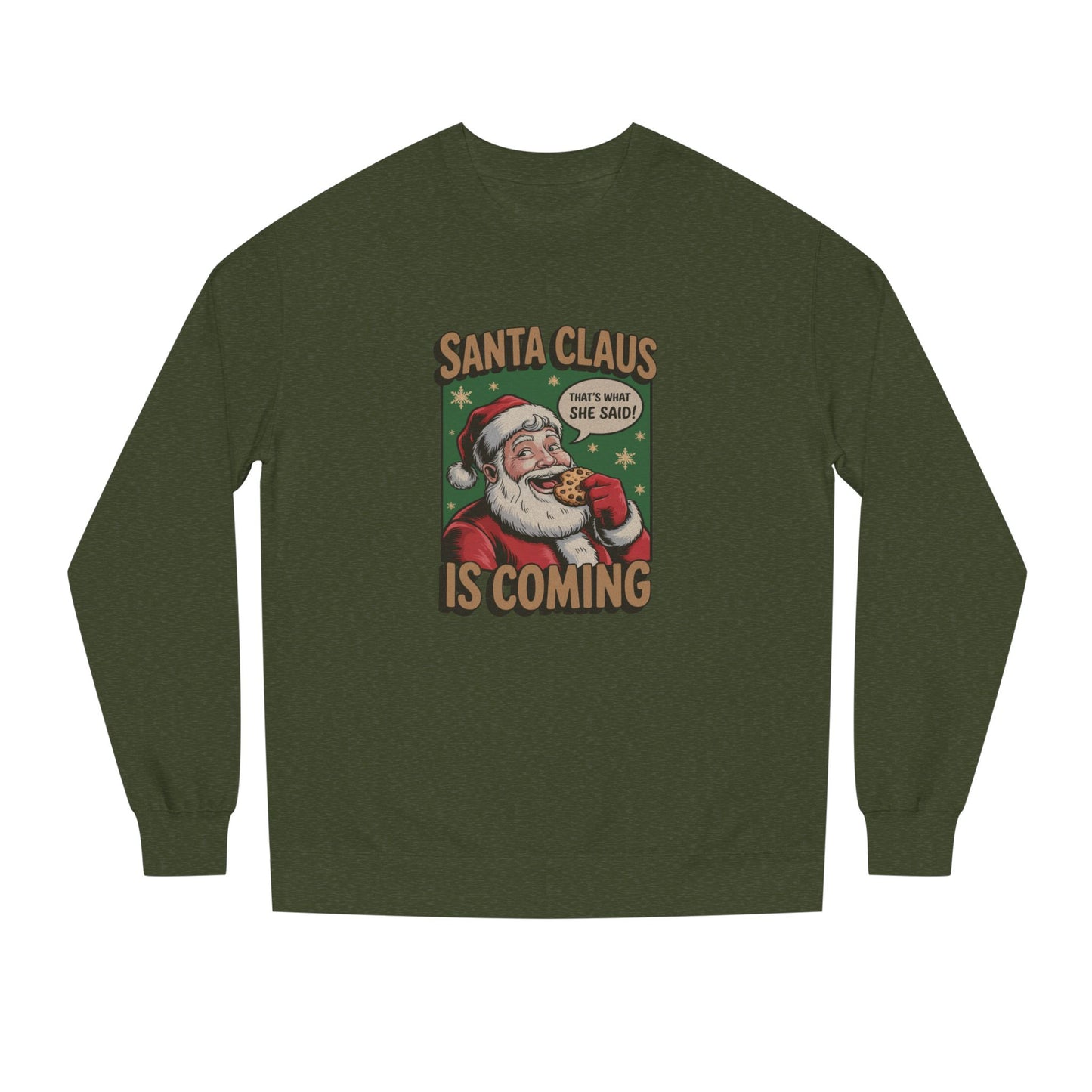 Santa Claus is Coming — Vintage Christmas Sweatshirt (Dark)