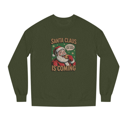 Santa Claus is Coming — Vintage Christmas Sweatshirt (Dark)