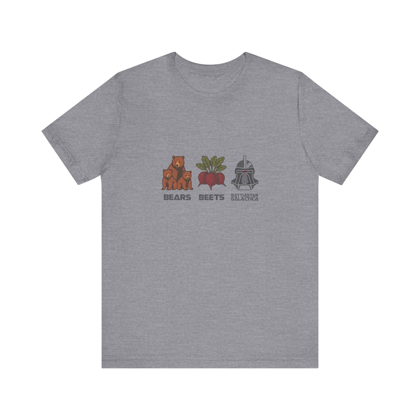 Bears, Beets, Battlestar (Captions) — Retro Tee (Light)