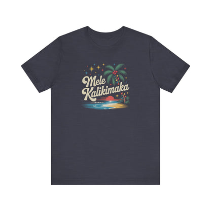 Mele Kalikimaka — Retro Hawaiian Christmas Tee (Dark)