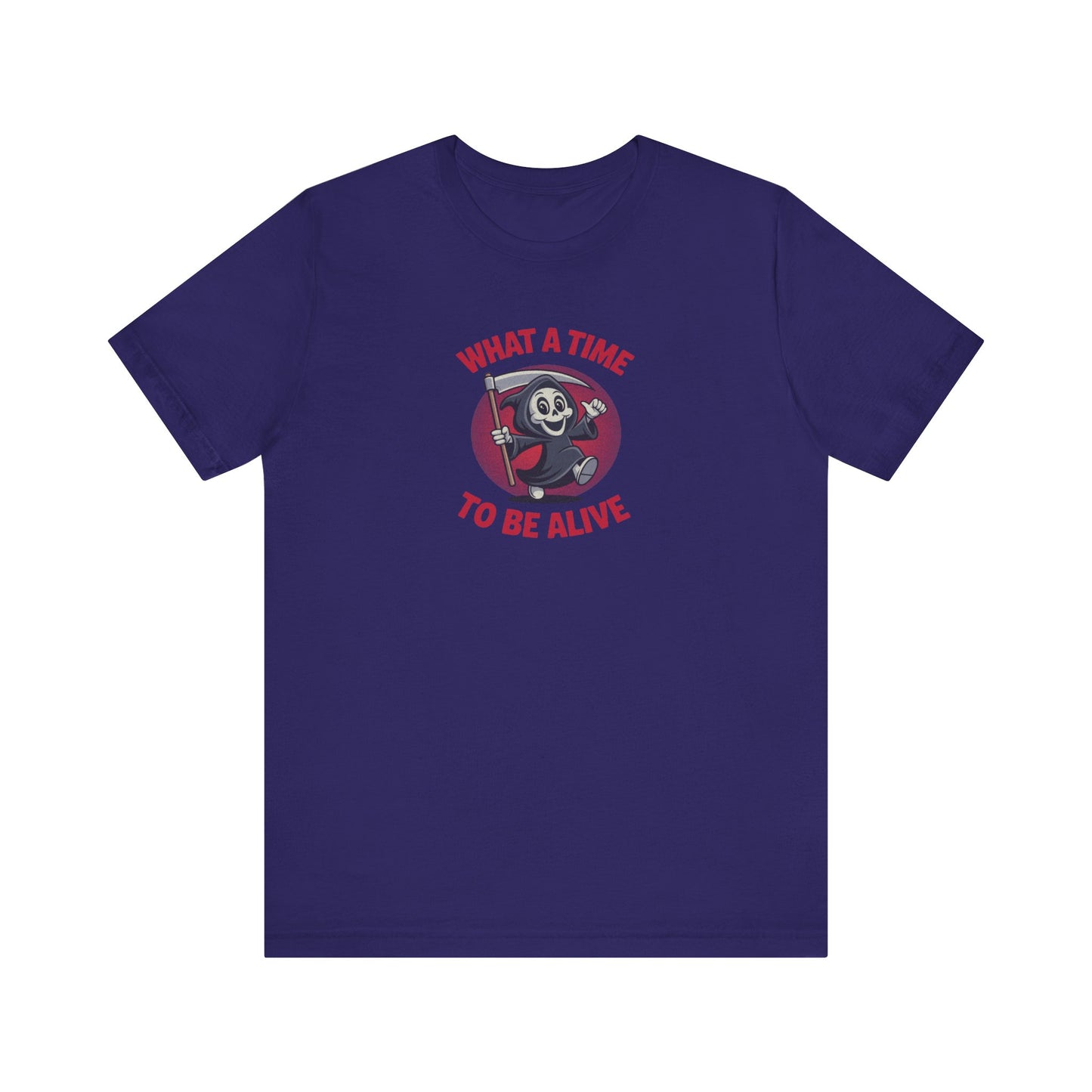 What a Time to Be Alive (Cute) — Lil Reaper Retro Tee (Dark)