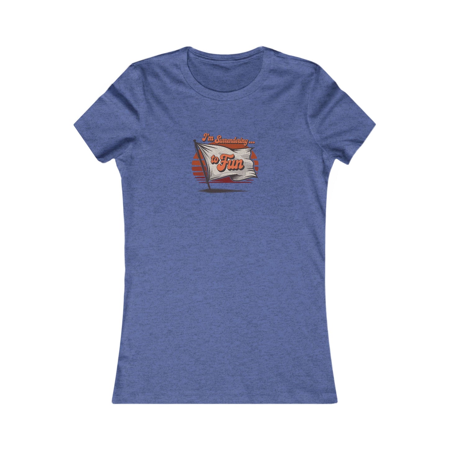 I'm Surrendering to Fun — Fun with Flags Retro Women's Tee (Dark)