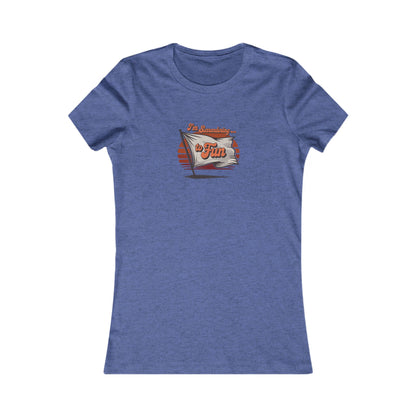 I'm Surrendering to Fun — Fun with Flags Retro Women's Tee (Dark)