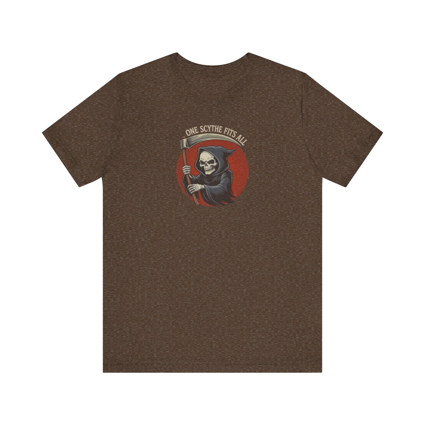 One Scythe Fits All — Grim Reaper Retro Tee (Dark)