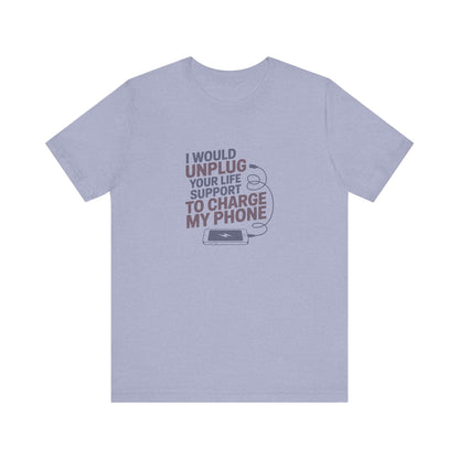 Your Life Support < Charging My Phone — Retro Tee (Light)