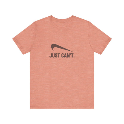 Just Can’t Athletic Parody — Retro Workout Tee (Light)