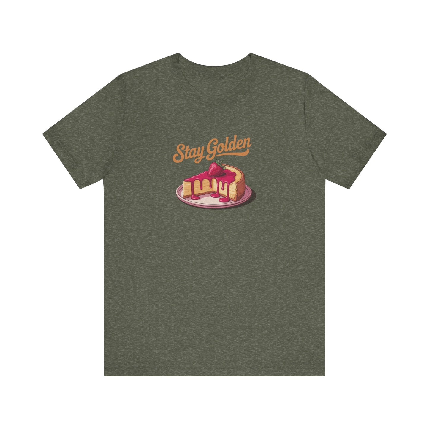 Stay Golden — Retro Cheesecake Graphic Tee (Dark)