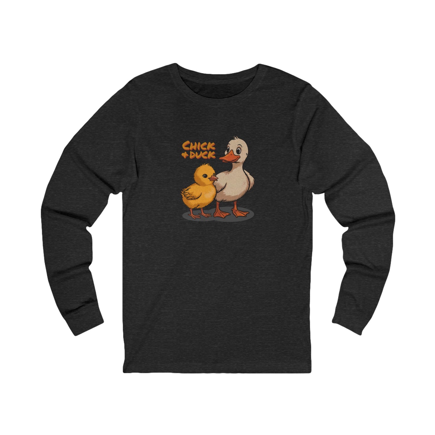 The Chick and the Duck — Friends Retro Long Sleeve (Dark)