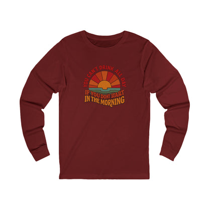 You Can't Drink All Day PSA — Retro Sunrise Long Sleeve (Dark)
