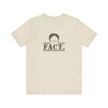 Dwight Schrute FACT. — The Office-Inspired Retro Tee (Light)