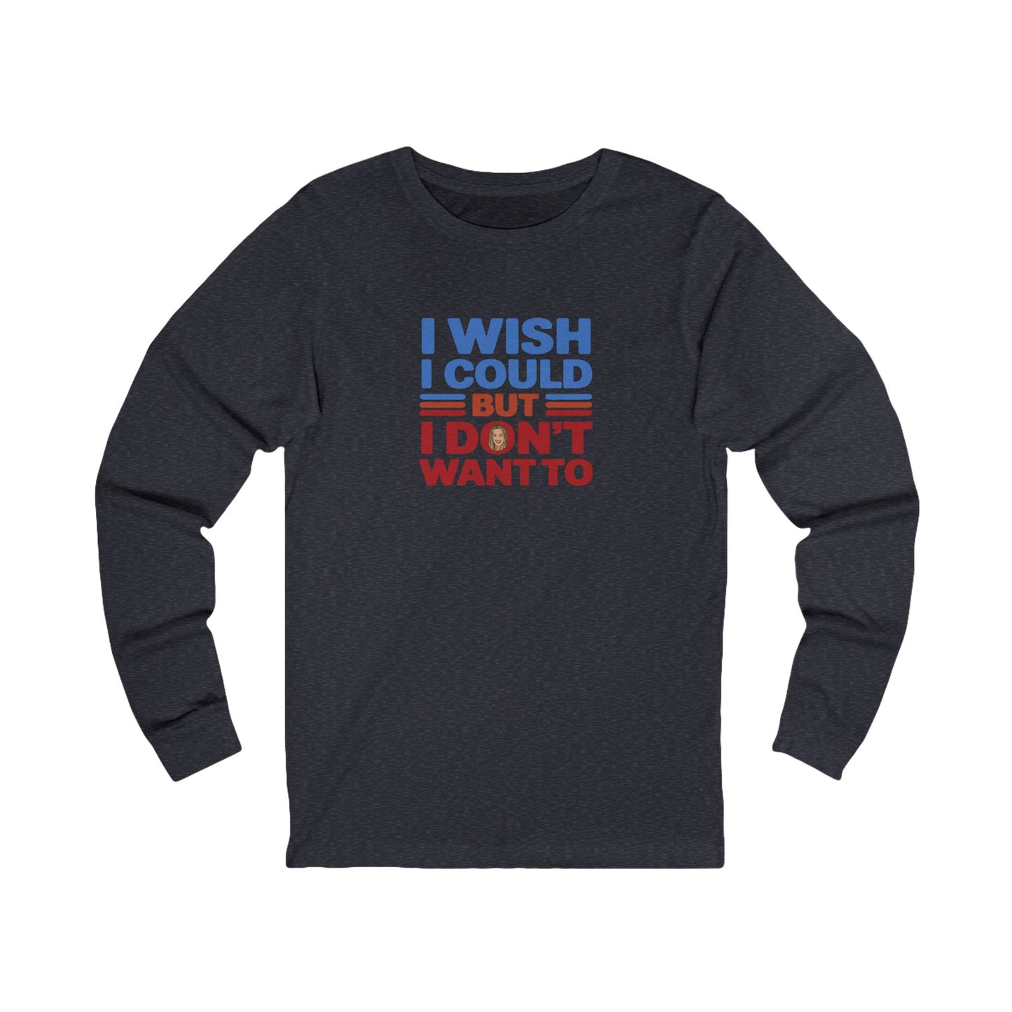 I Wish I Could, But I Don't Want To — Phoebe Buffay Retro Long Sleeve (Dark)