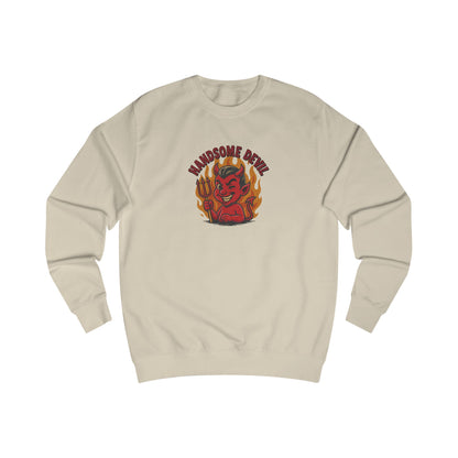 Handsome Devil — Fiery Retro Halloween Sweatshirt (Light)
