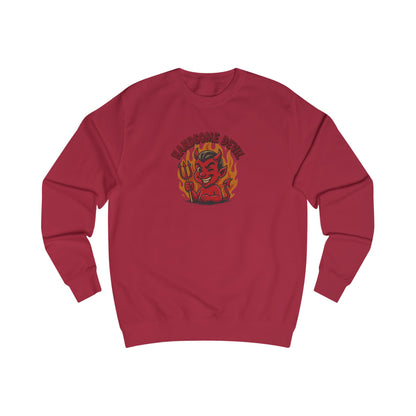Handsome Devil — Fiery Retro Halloween Sweatshirt (Light)