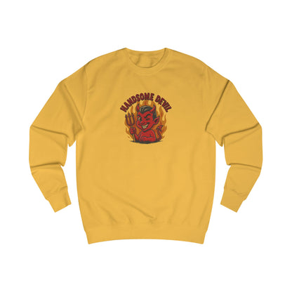 Handsome Devil — Fiery Retro Halloween Sweatshirt (Light)