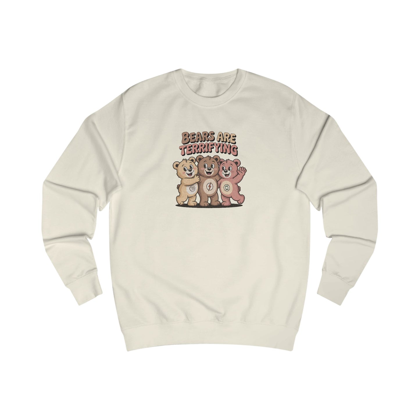 Bears Are Terrifying (Cute Remix) — Retro Sweatshirt (Light)