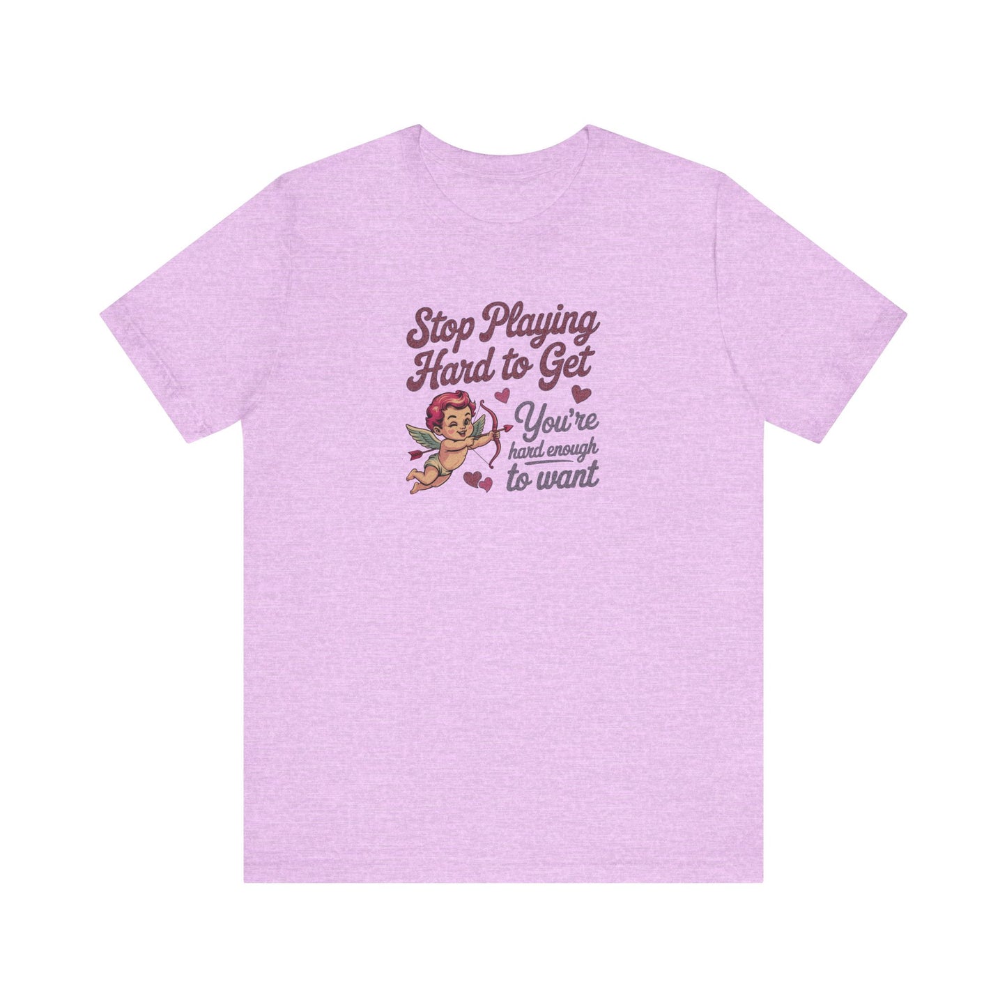 Stop Playing Hard to Get — Retro Cupid Tee (Light)