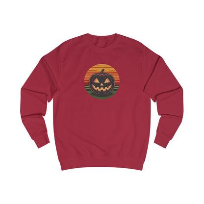 Retro Jack: Glowing Classic — Halloween Sunset Sweatshirt (Light)