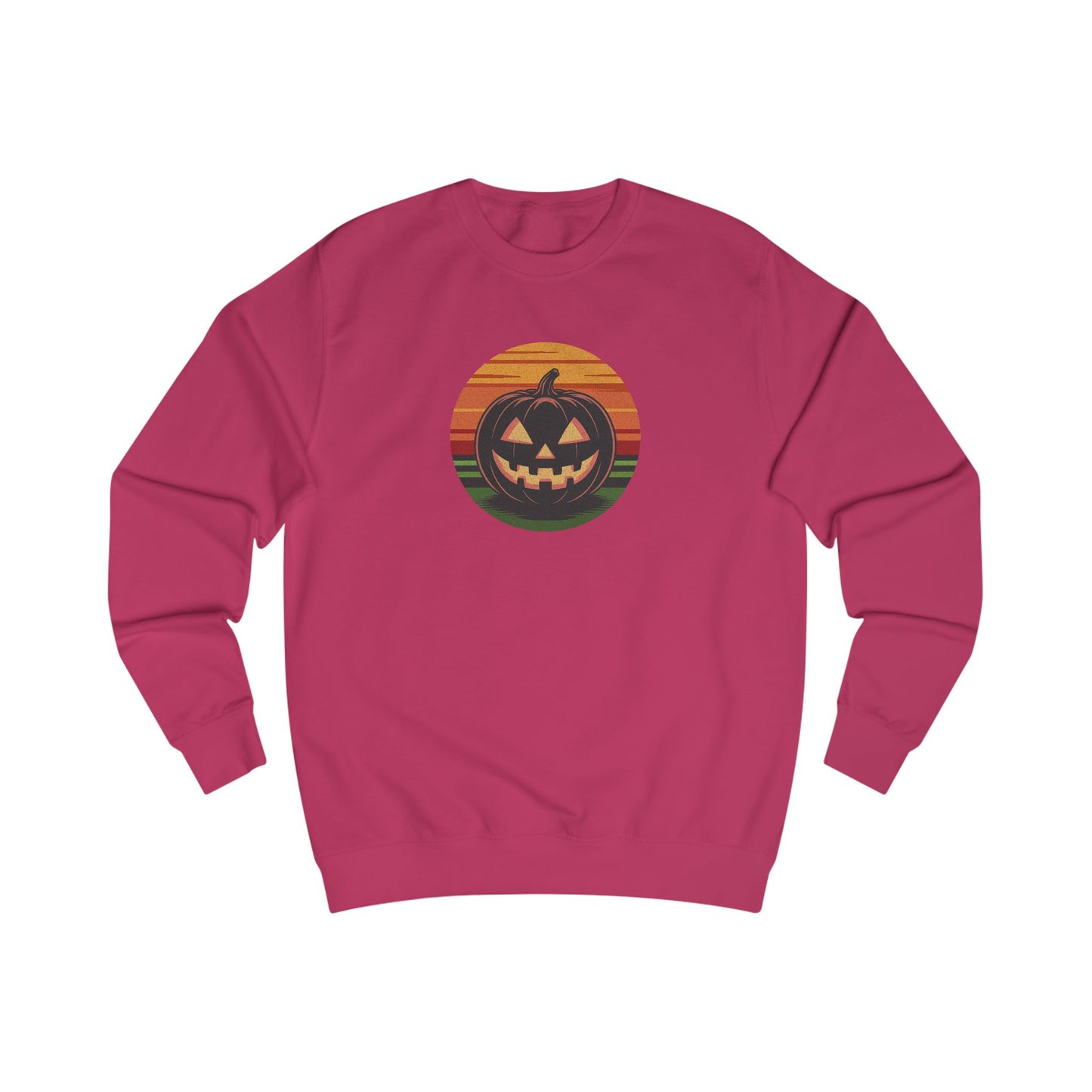 Retro Jack: Glowing Classic — Halloween Sunset Sweatshirt (Light)