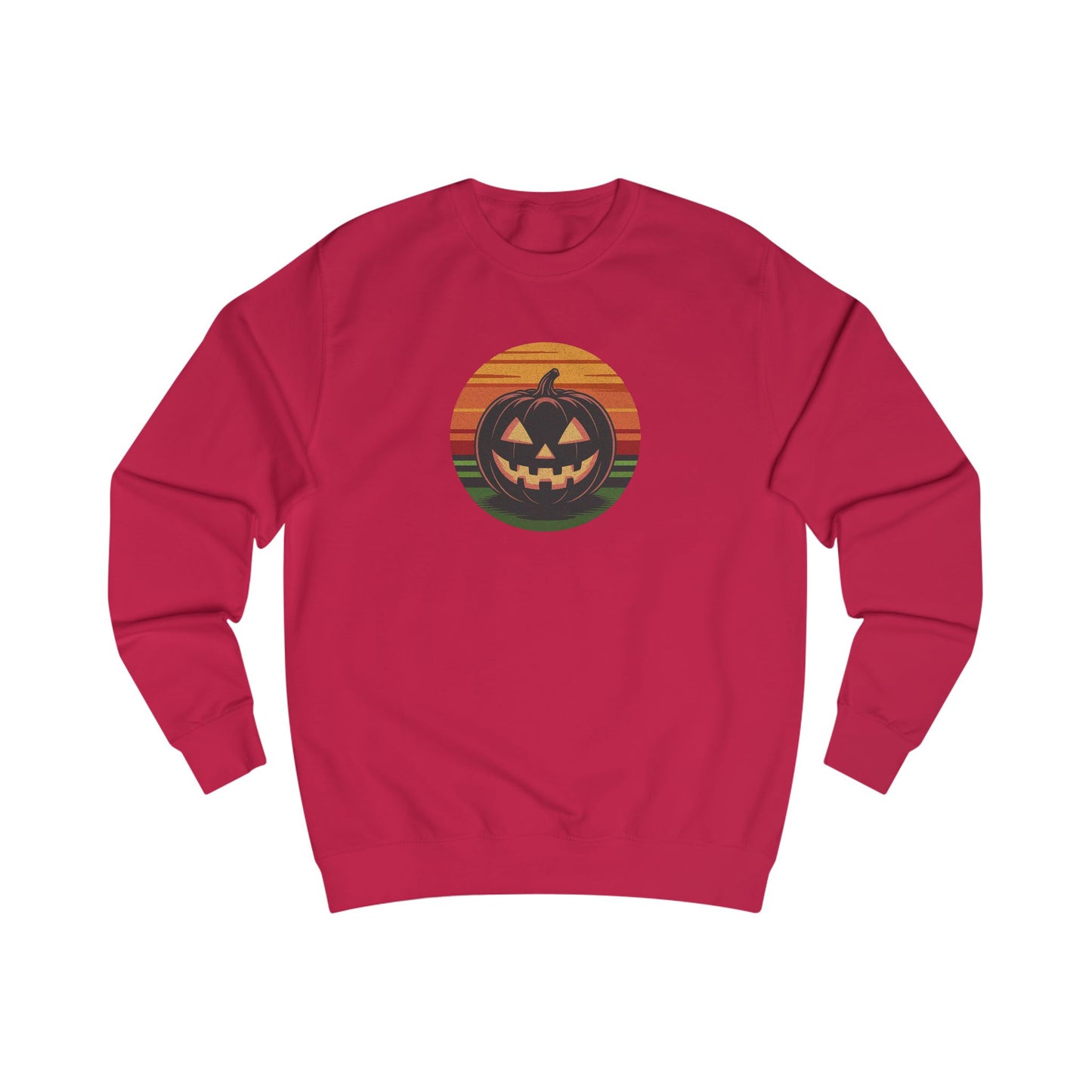 Retro Jack: Glowing Classic — Halloween Sunset Sweatshirt (Light)