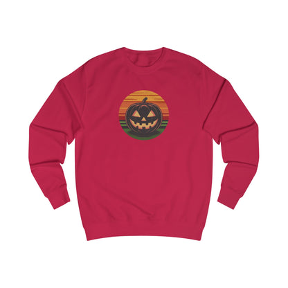 Retro Jack: Glowing Classic — Halloween Sunset Sweatshirt (Light)
