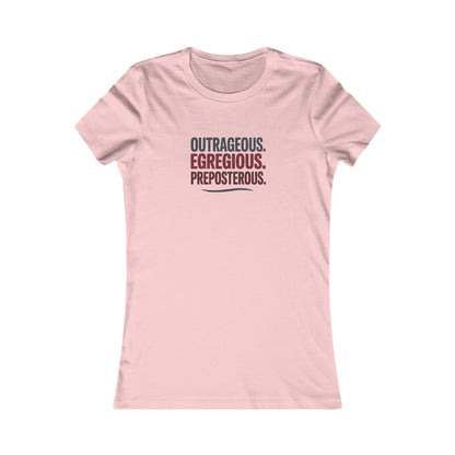 Outrageous Egregious Preposterous — Seinfeld Retro Women's Tee (Light)