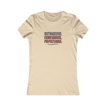 Outrageous Egregious Preposterous — Seinfeld Retro Women's Tee (Light)