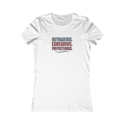 Outrageous Egregious Preposterous — Seinfeld Retro Women's Tee (Light)