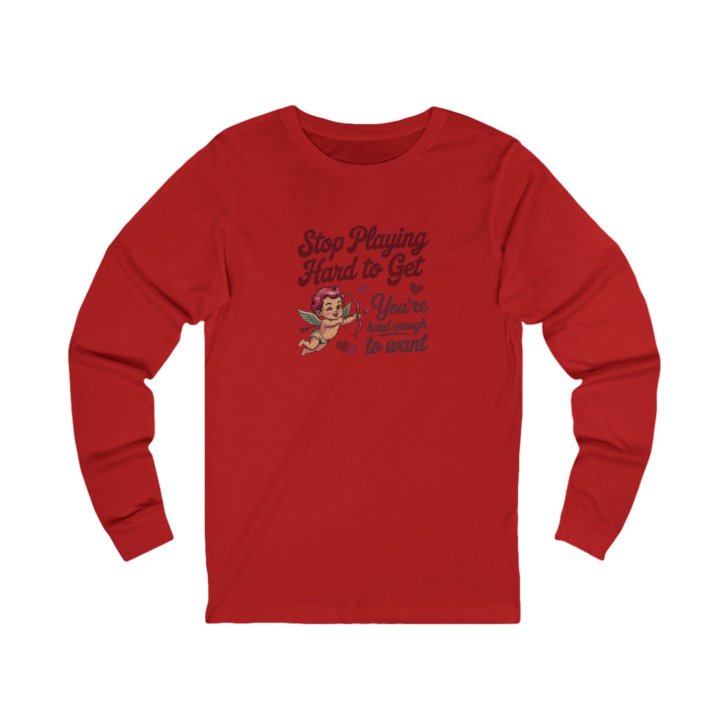 Stop Playing Hard to Get — Retro Cupid Long Sleeve (Light)