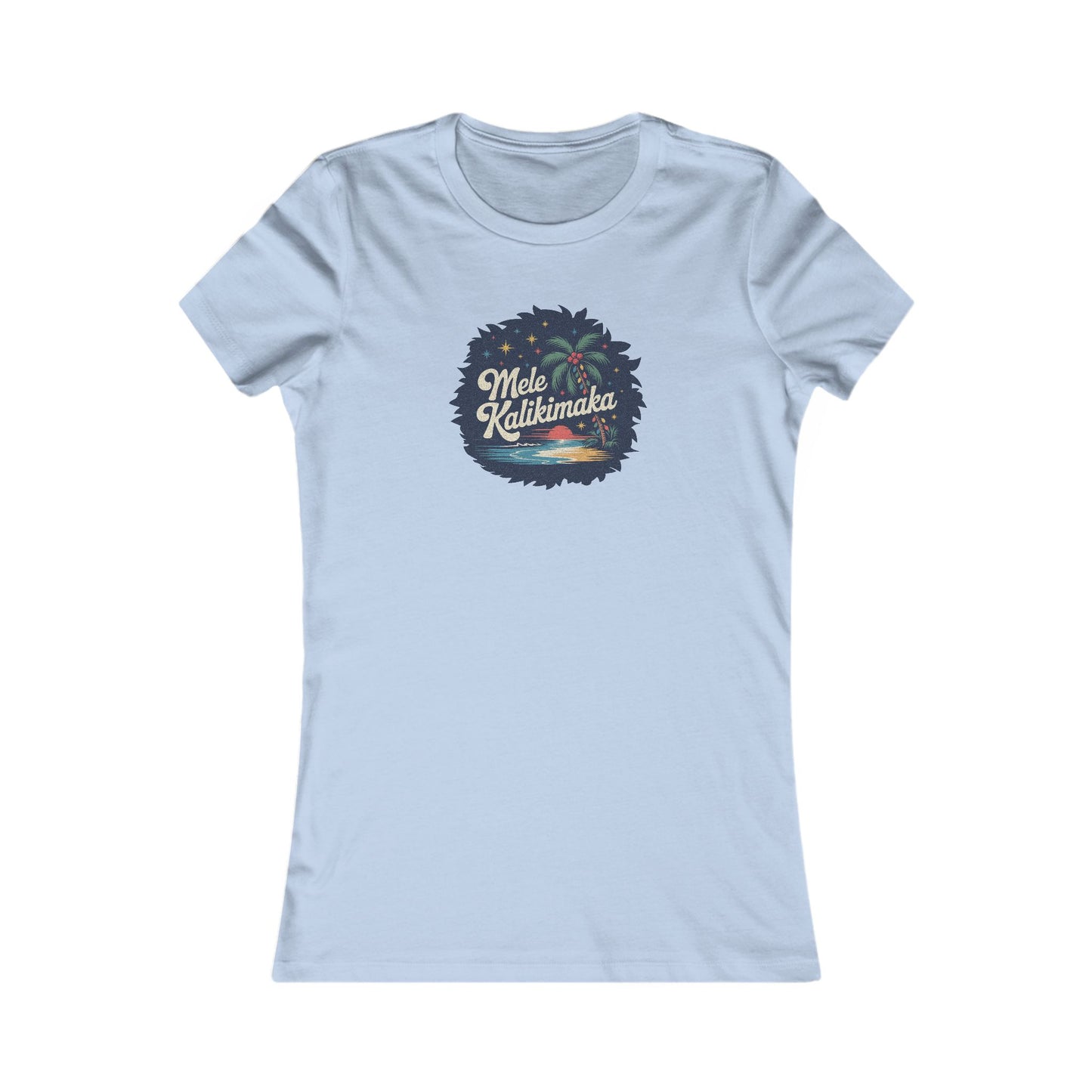 Mele Kalikimaka — Retro Hawaiian Christmas Women's Tee (Light)