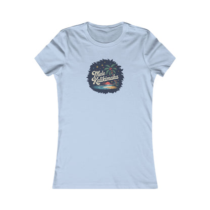 Mele Kalikimaka — Retro Hawaiian Christmas Women's Tee (Light)