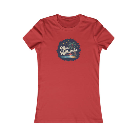 Mele Kalikimaka — Retro Hawaiian Christmas Women's Tee (Light)
