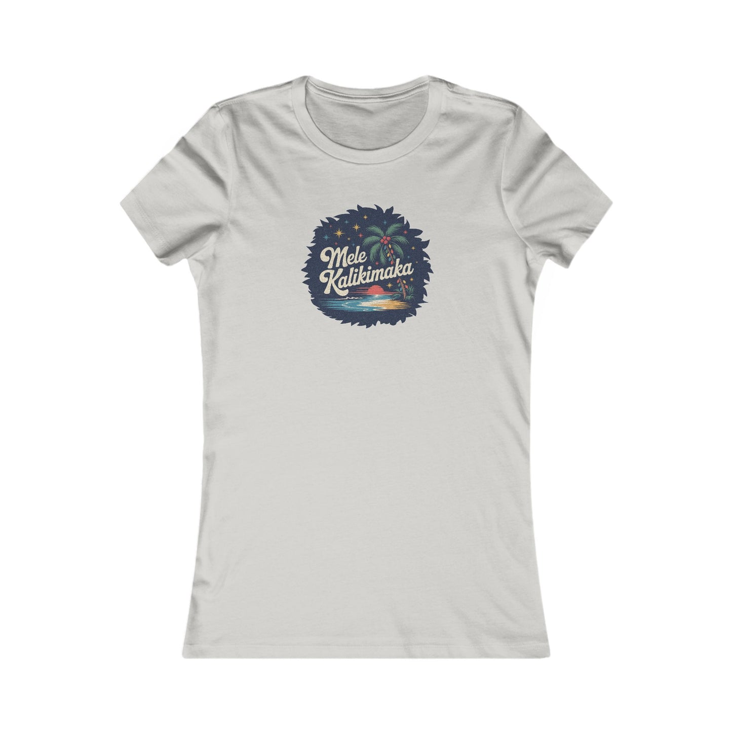 Mele Kalikimaka — Retro Hawaiian Christmas Women's Tee (Light)