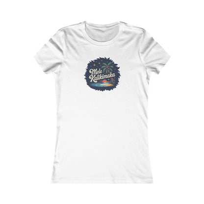 Mele Kalikimaka — Retro Hawaiian Christmas Women's Tee (Light)