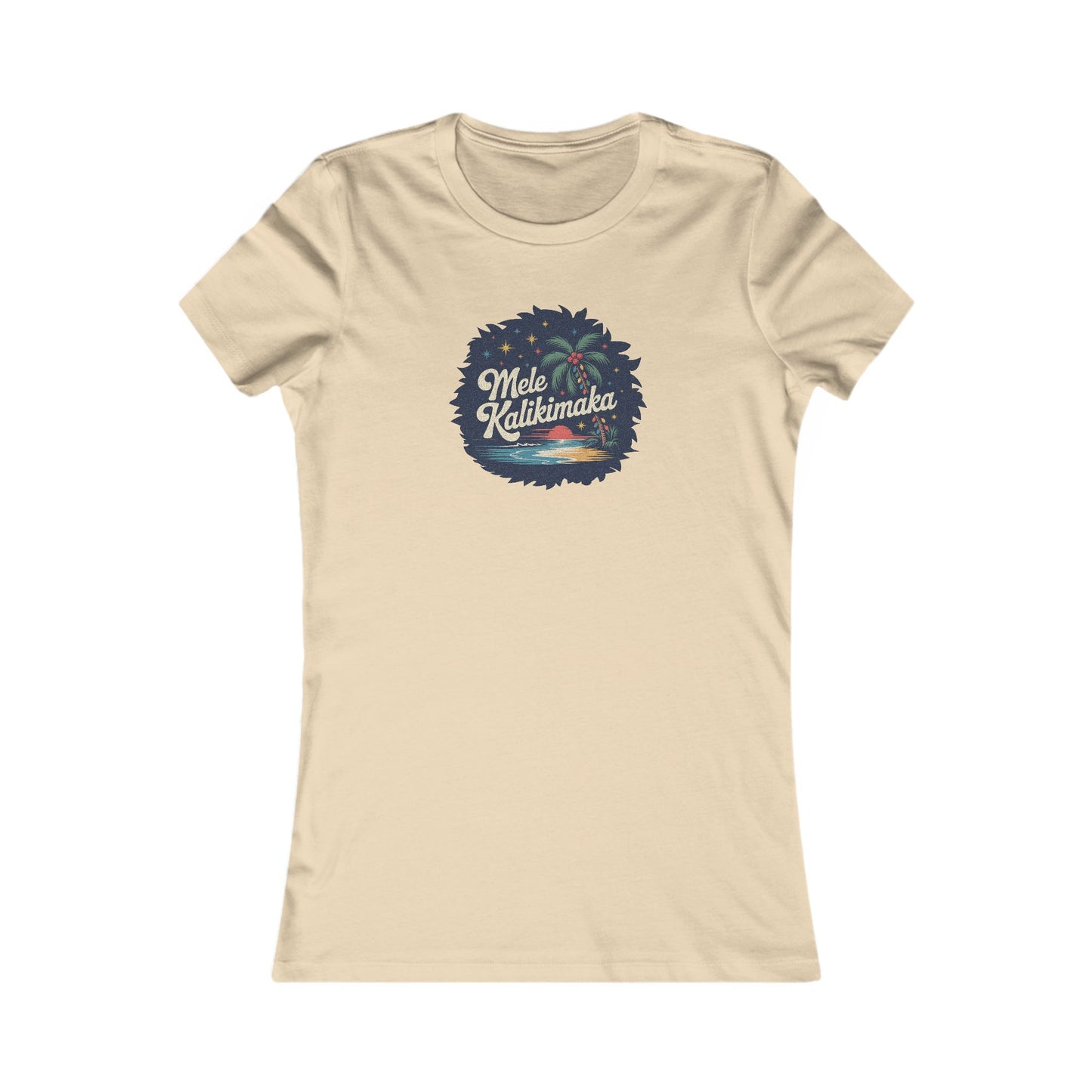 Mele Kalikimaka — Retro Hawaiian Christmas Women's Tee (Light)