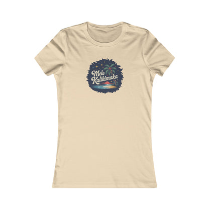 Mele Kalikimaka — Retro Hawaiian Christmas Women's Tee (Light)