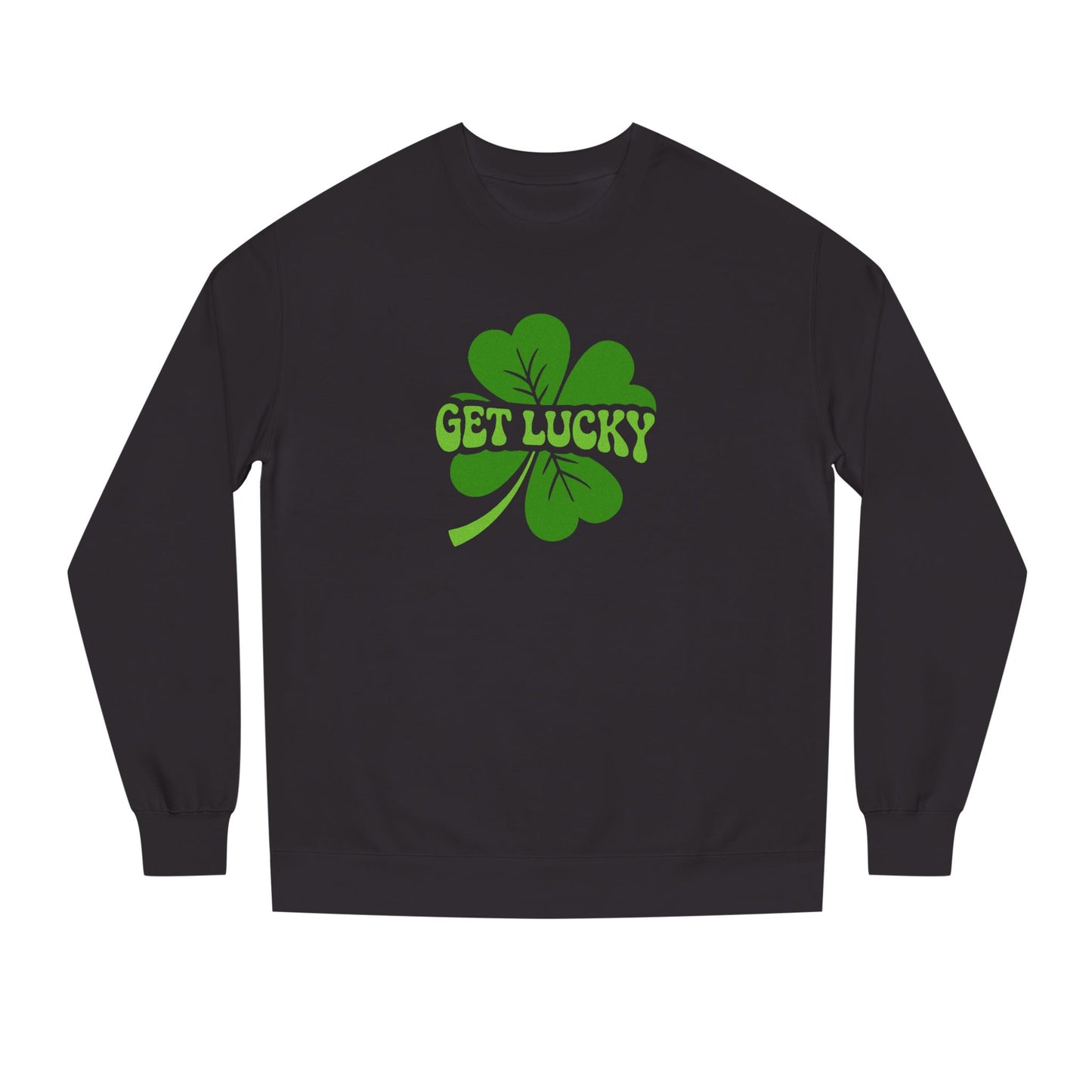 I’m Up All Night to Get Lucky — St. Patrick's Retro Sweatshirt (Dark)