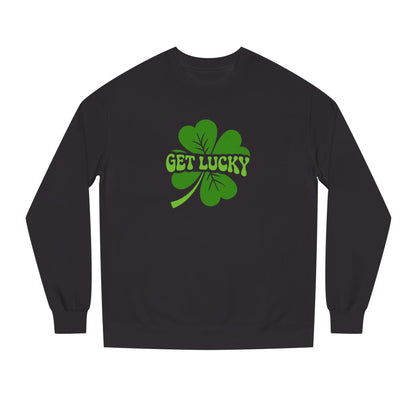 I’m Up All Night to Get Lucky — St. Patrick's Retro Sweatshirt (Dark)