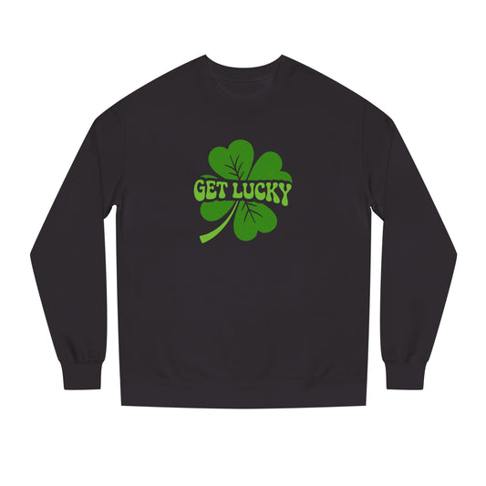 I’m Up All Night to Get Lucky — St. Patrick's Retro Sweatshirt (Dark)